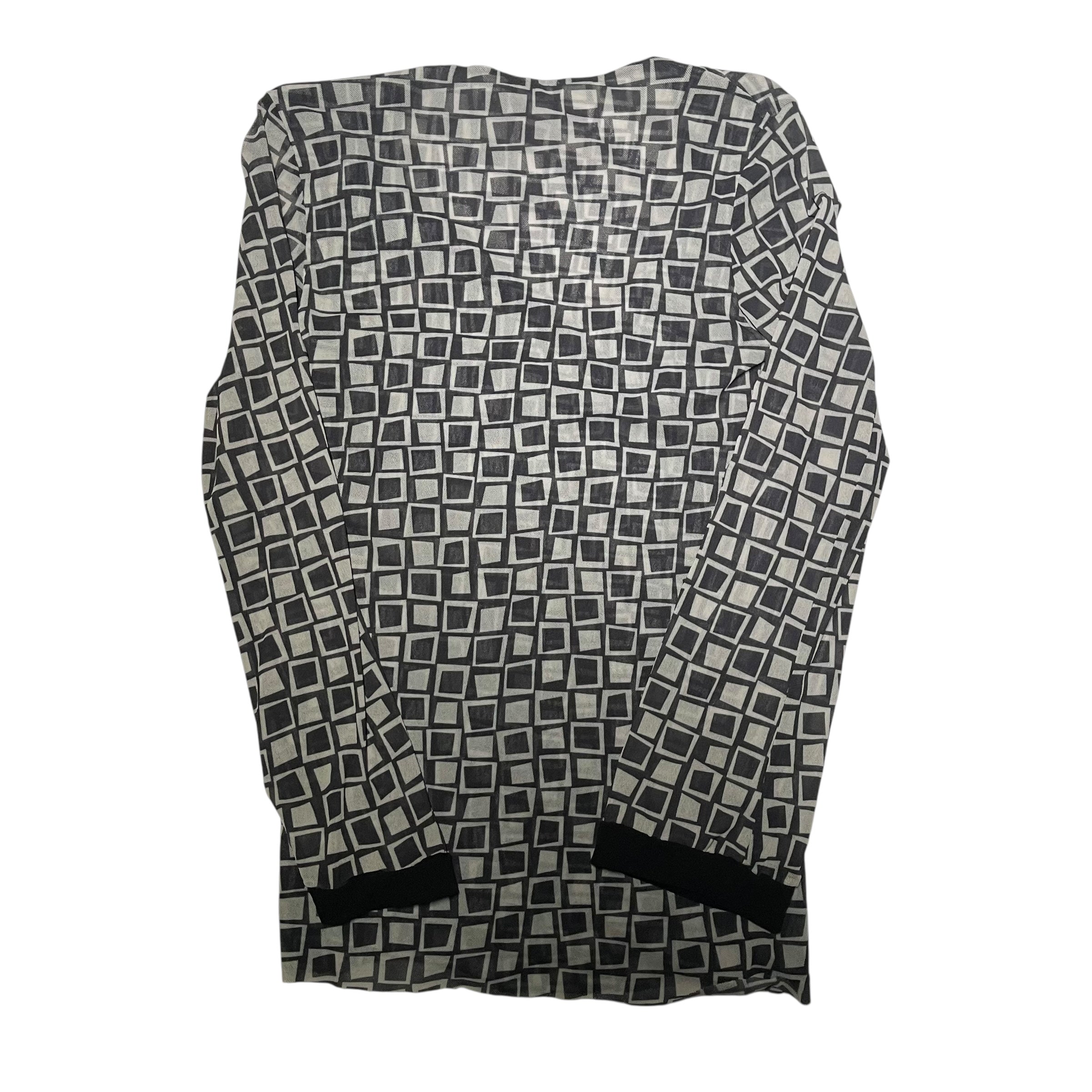 Y2K Sweet Peas Geometric-Print Tunic Blouse