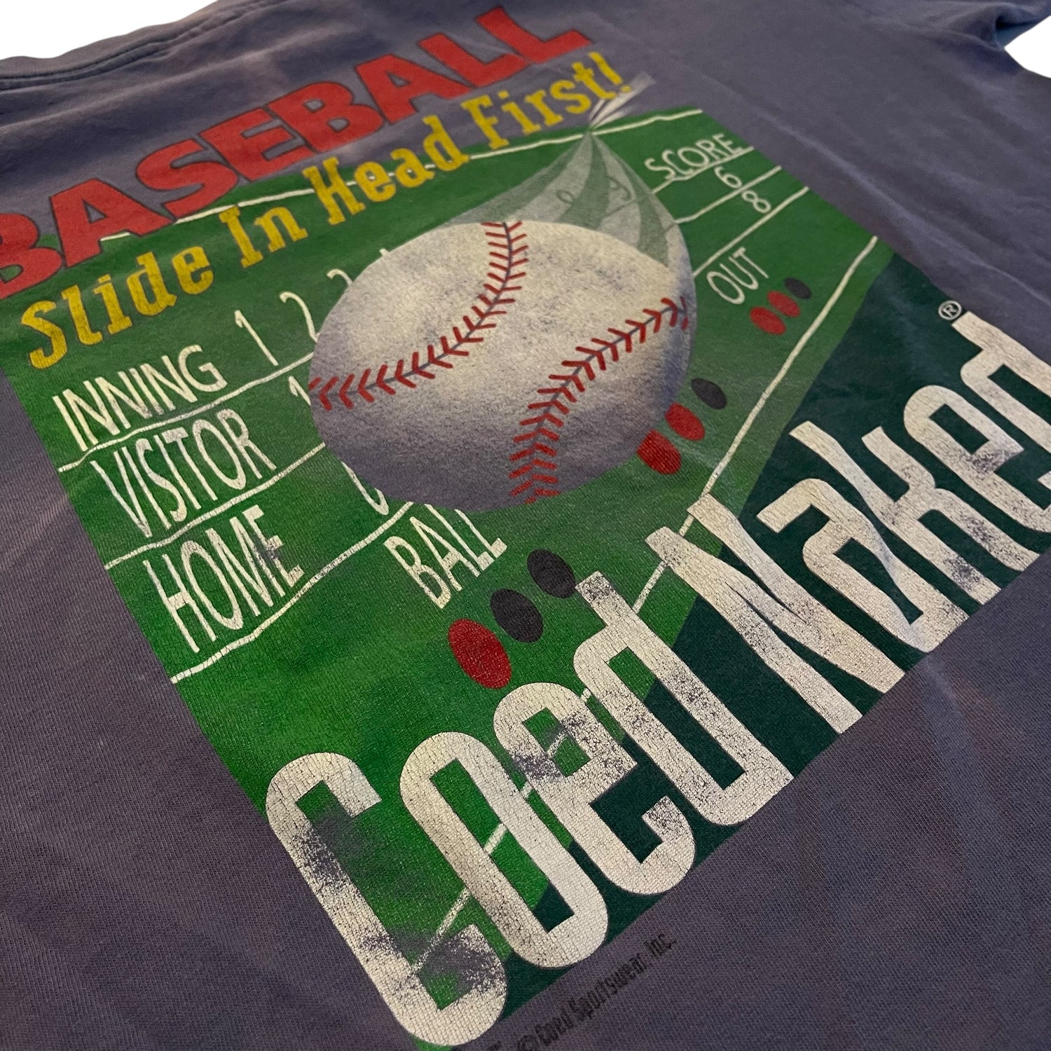 Vintage Co-Ed Naked Baseball T-Shirt