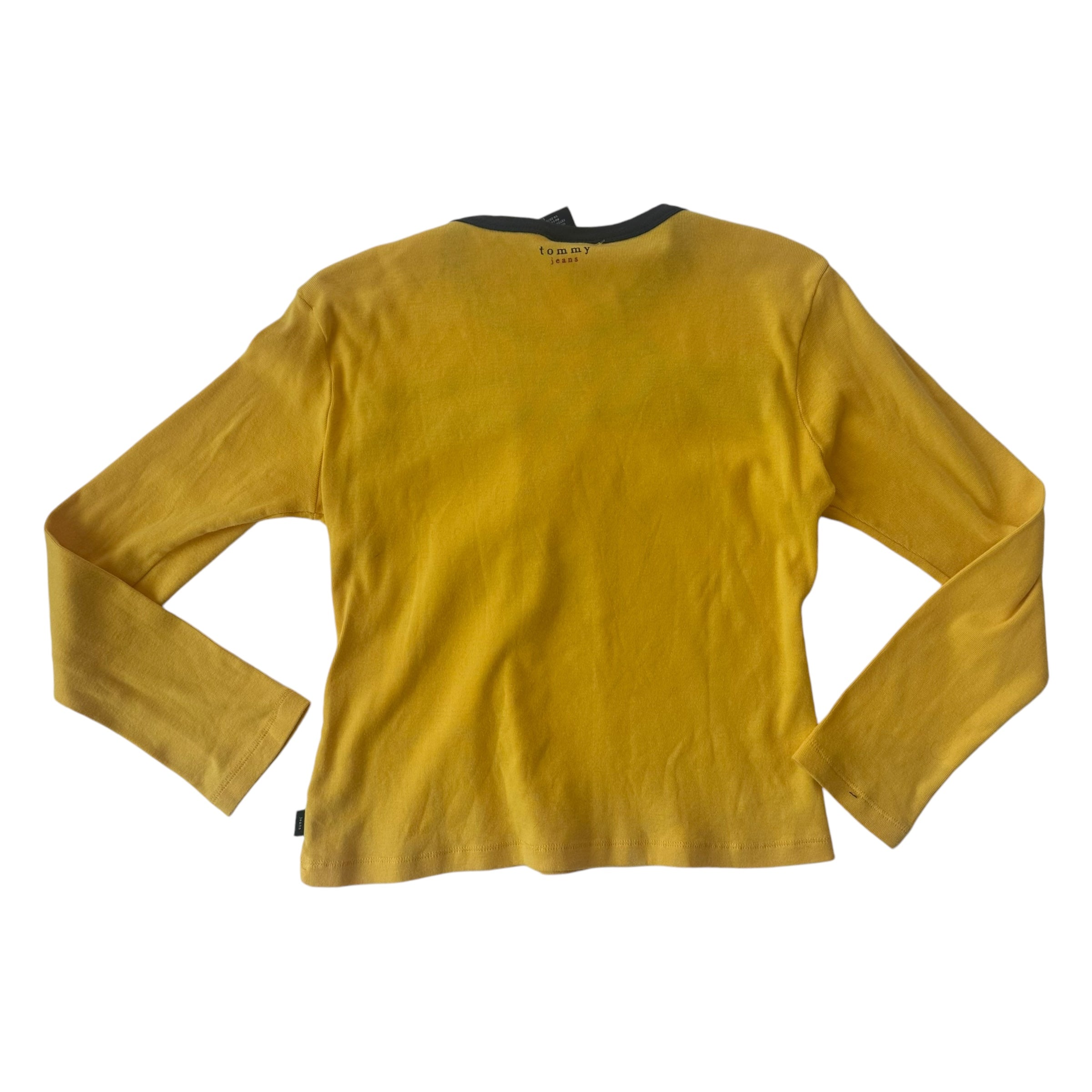 Y2k Tommy Jeans Yellow Femme Long Sleeve