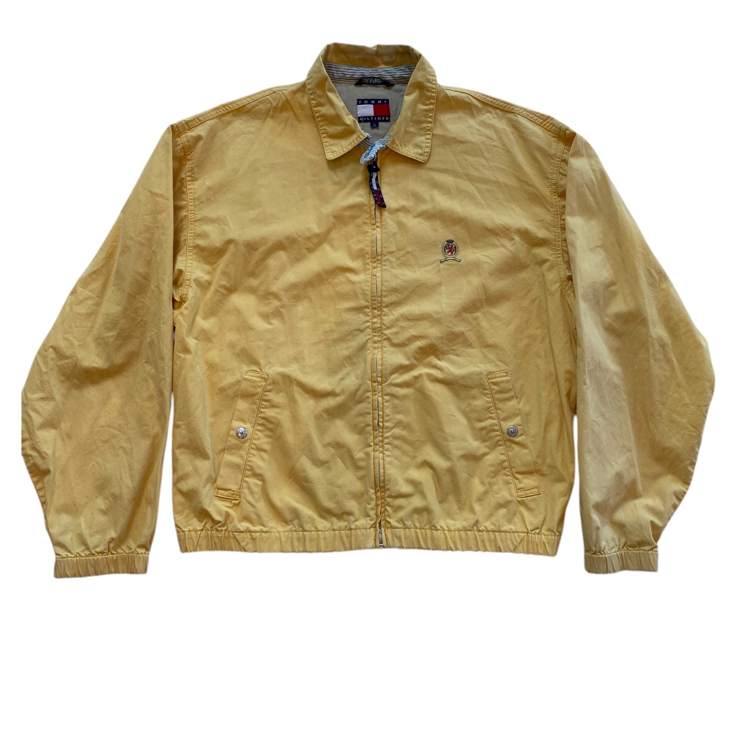 Vintage 90s Tommy Hilfiger Yellow Harrington Jacket