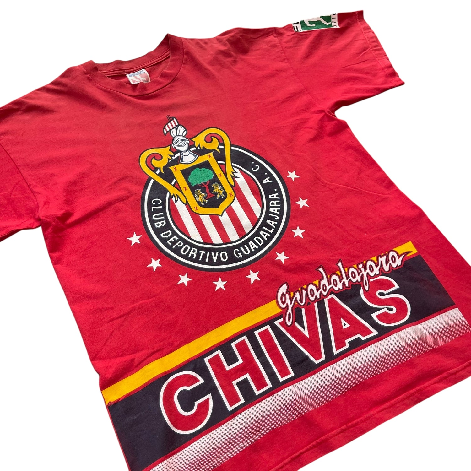 Vintage 90s Chivas de Guadalajara All-Over-Print Logo T-Shirt