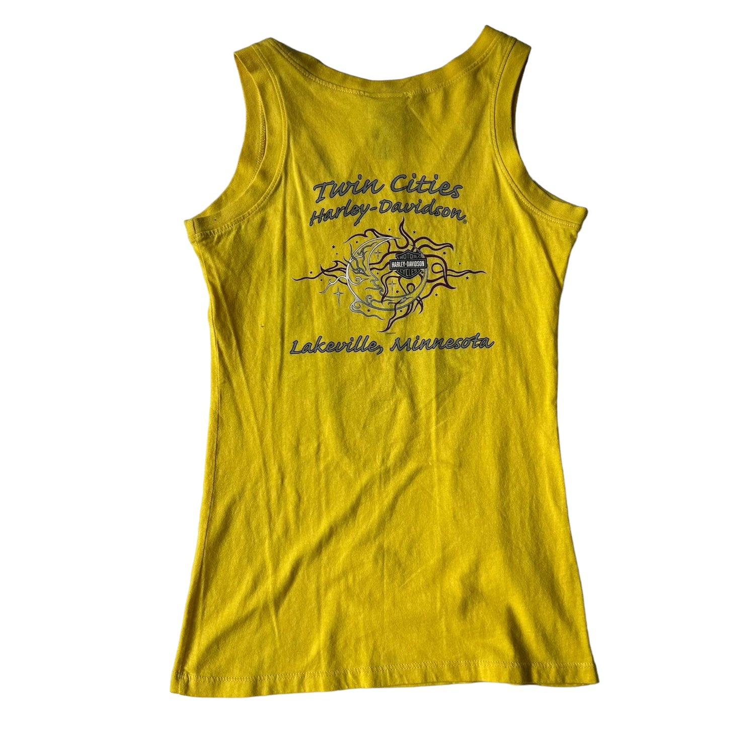 2008 Harley Davidson Yellow Tank Top