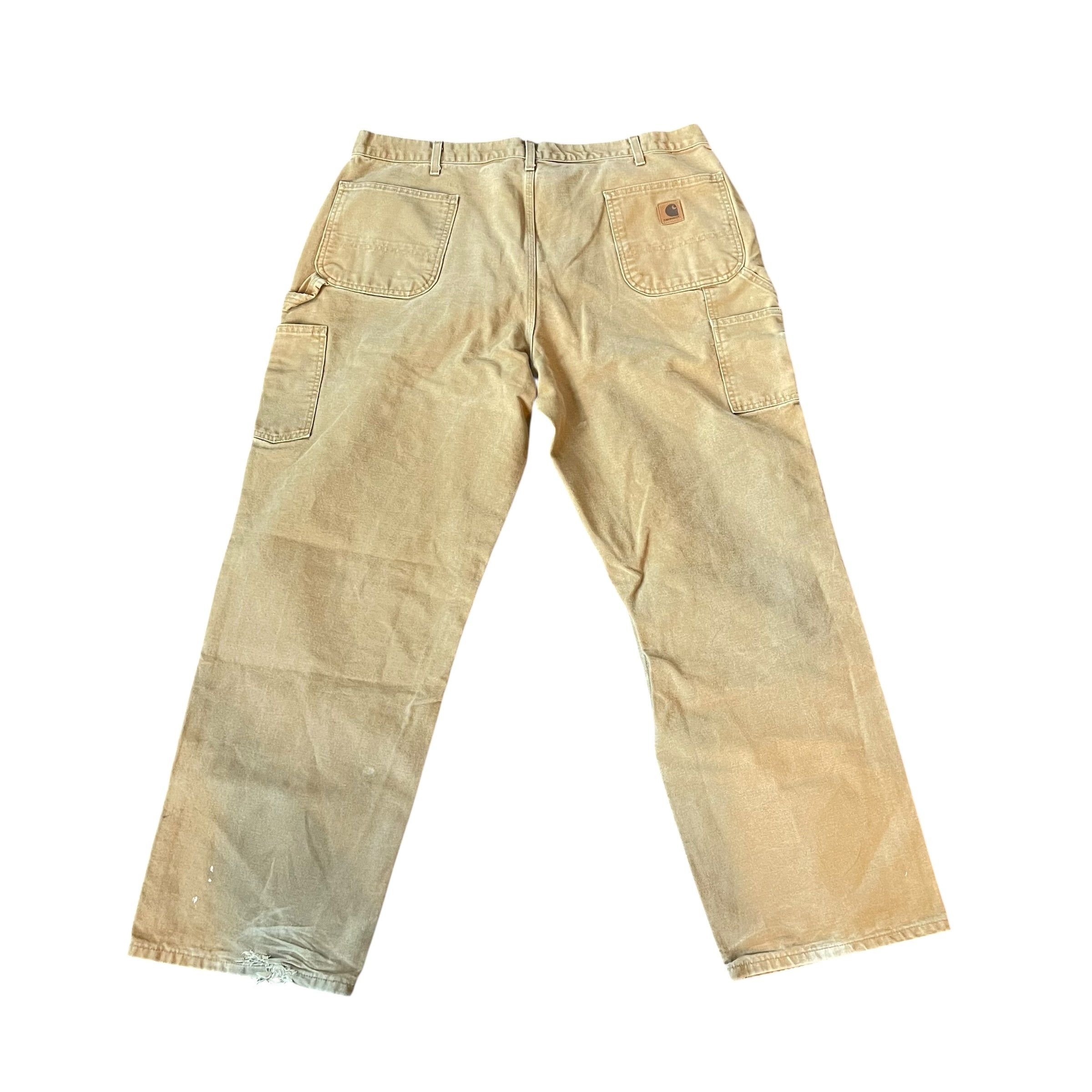 Vintage Distressed Carhartt Signature Brown Work Pants