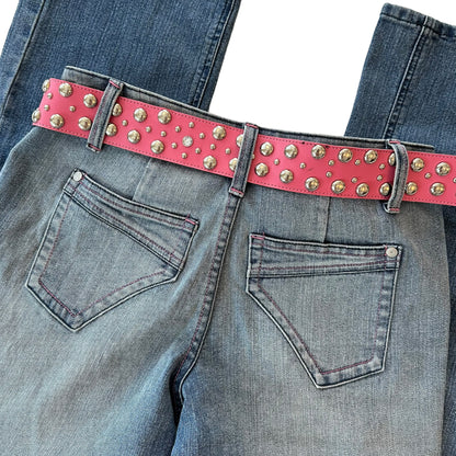 Y2K No Boundaries Belt Flare Jeans