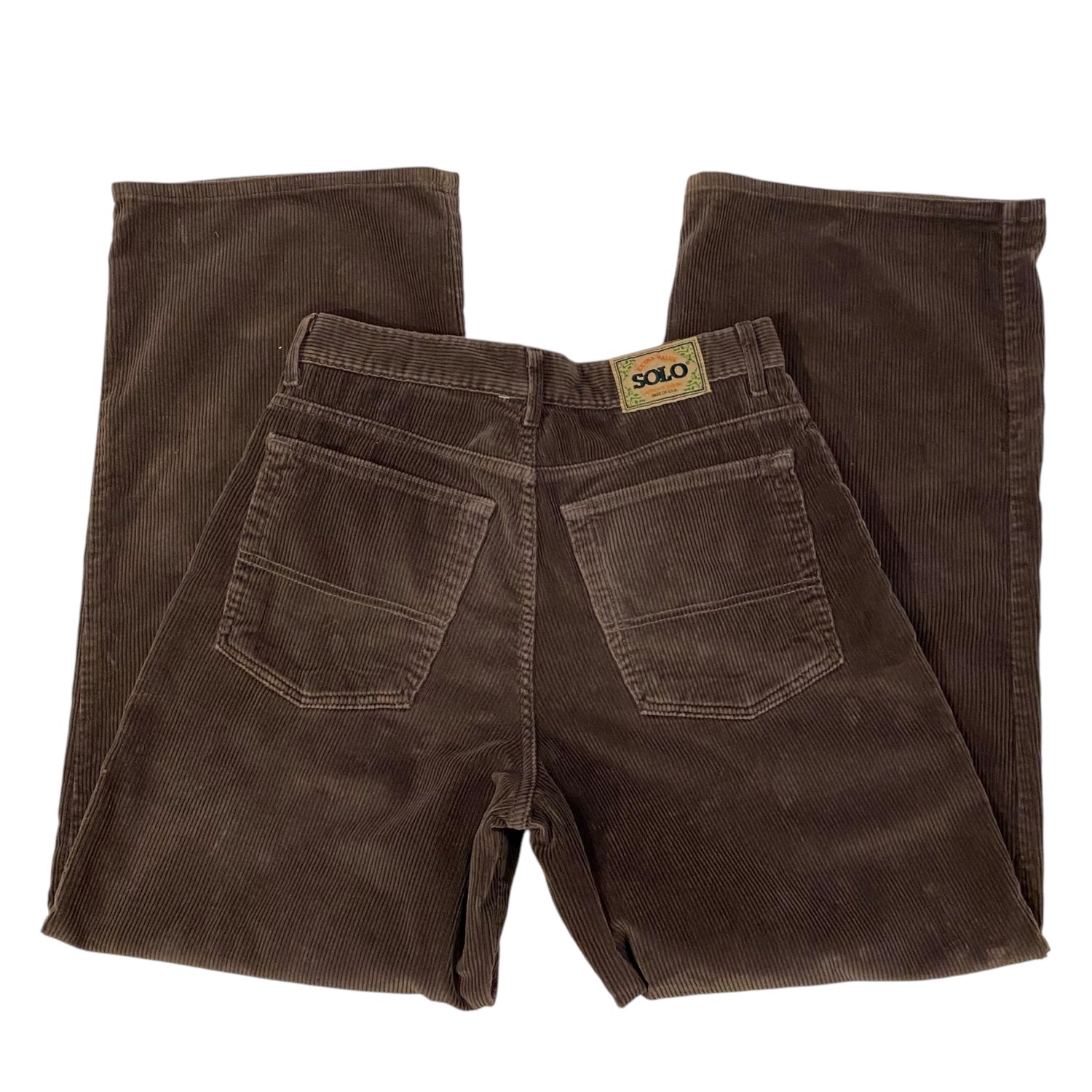 Vintage SOLO Semore Corduroy Brown Wide Leg Pants