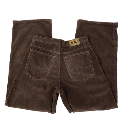 Vintage SOLO Semore Corduroy Brown Wide Leg Pants