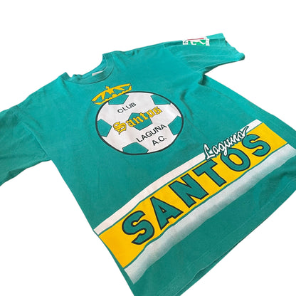 Vintage 90s Club Santos Laguna All-Over-Print T-Shirt