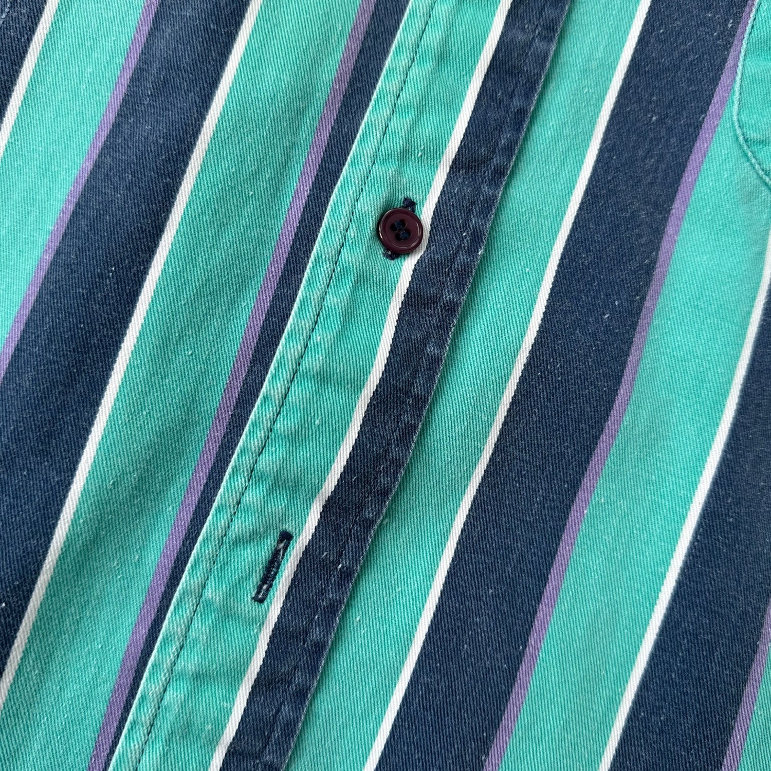 90s Striped Long Sleeve Button Up