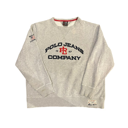 Vintage Polo Jeans Co. Signature Gray Crewneck
