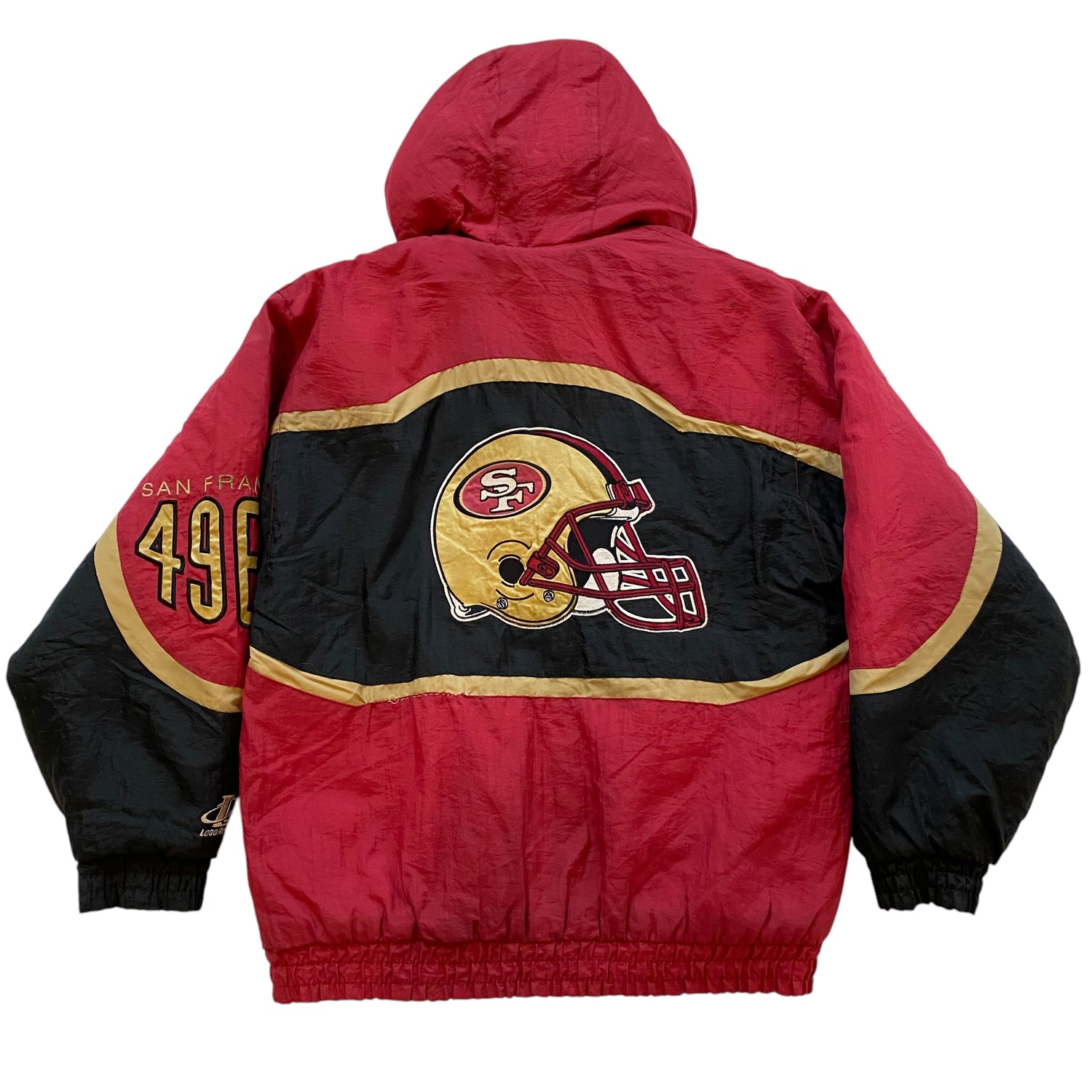 Vintage 90s San Francisco 49ers Logo Athletic Puffer Jacket