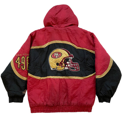 Vintage 90s San Francisco 49ers Logo Athletic Puffer Jacket