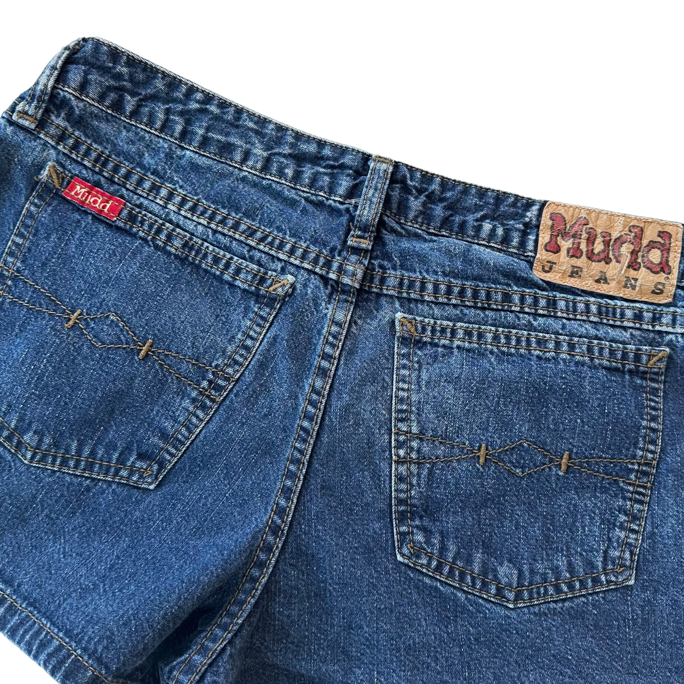 Y2k Mudd Dark Denim Shorts