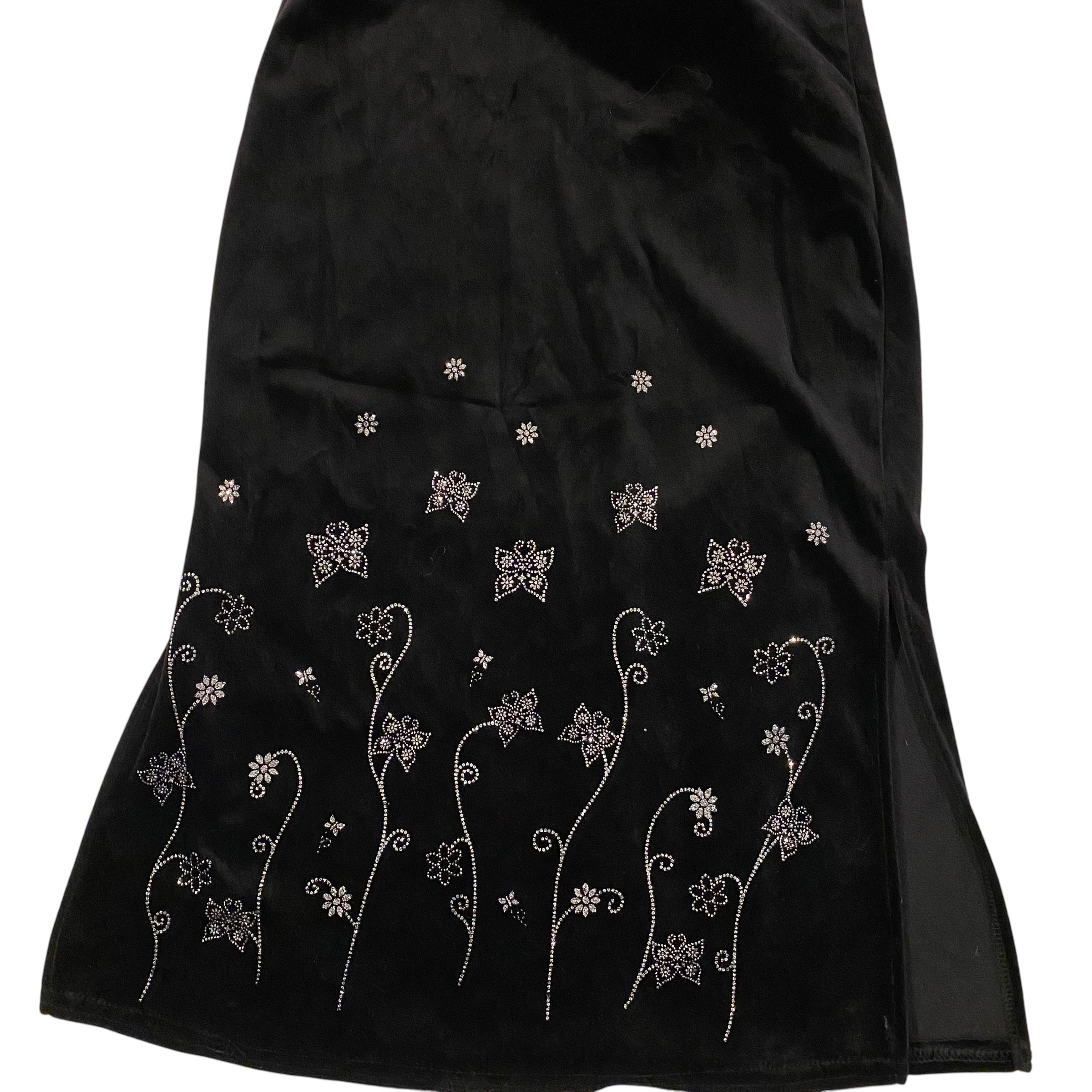 Vintage Amy Byer Velvet Midi Skirt