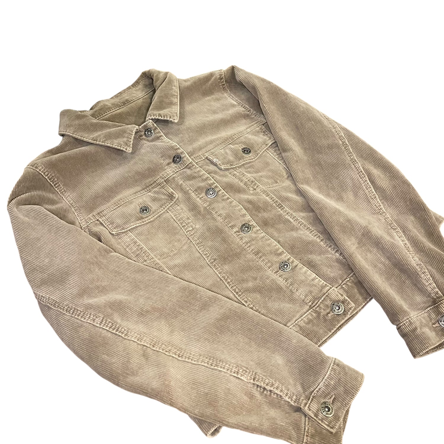 Vintage Y2K Long-Sleeve Silver Jeans Corduroy Jacket