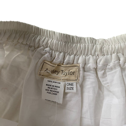 Vintage White Flowy Maxi Skirt