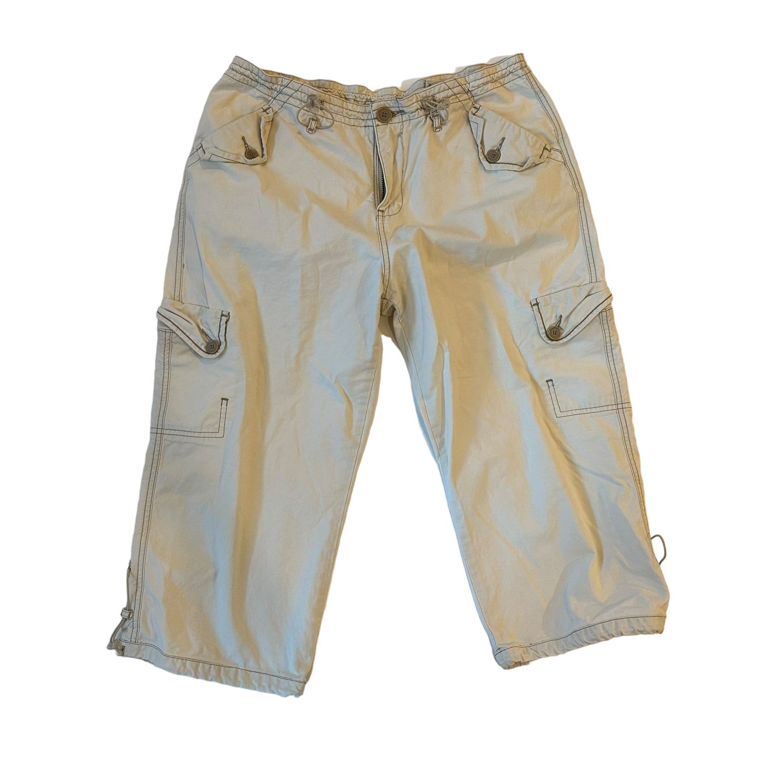 Y2k Unionbay Cream Capri Cargos