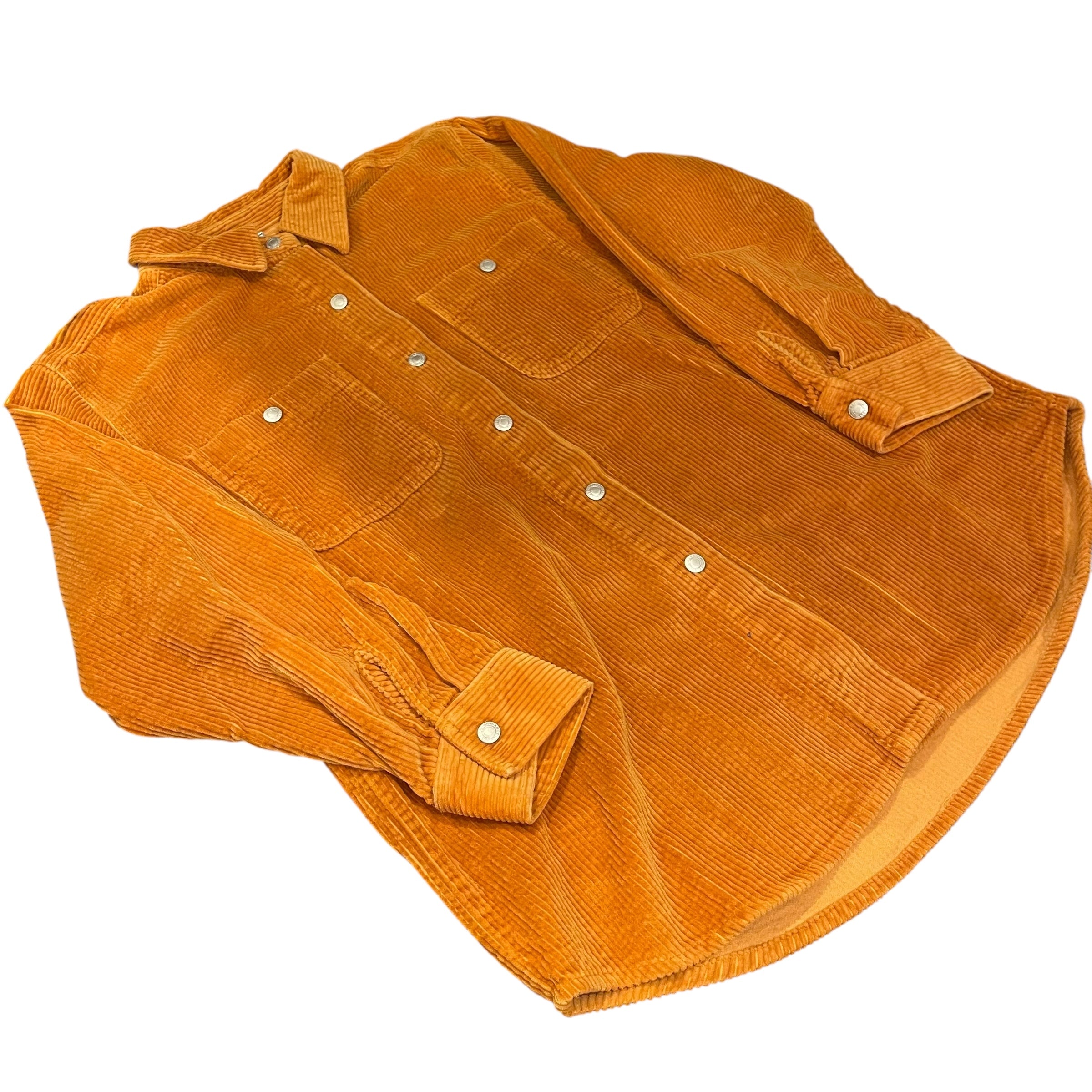 Vintage Burnt Orange Corduroy Button-Down Shirt
