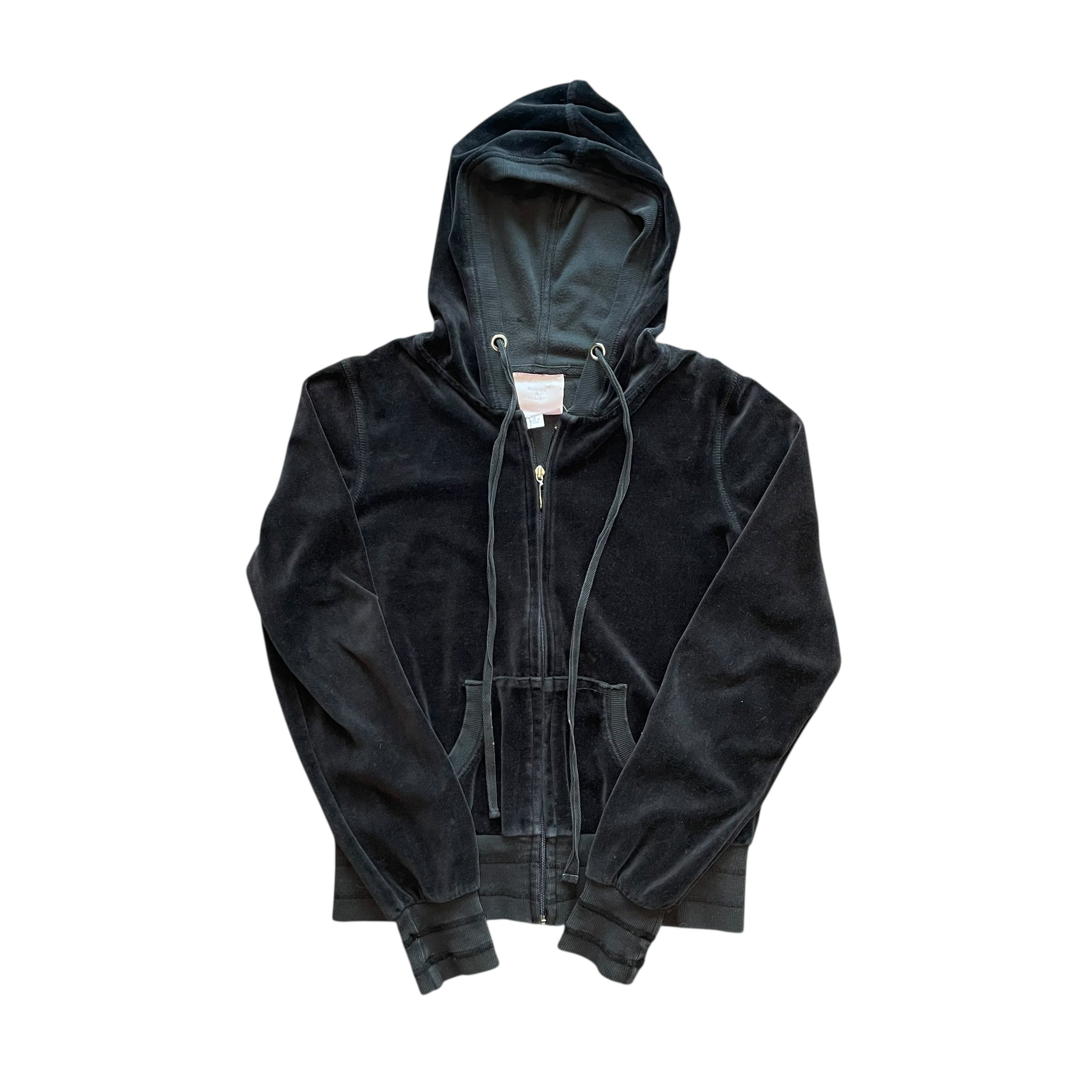 Y2K Romeo &amp; Juliet Couture Bedazzled Velour Hoodie