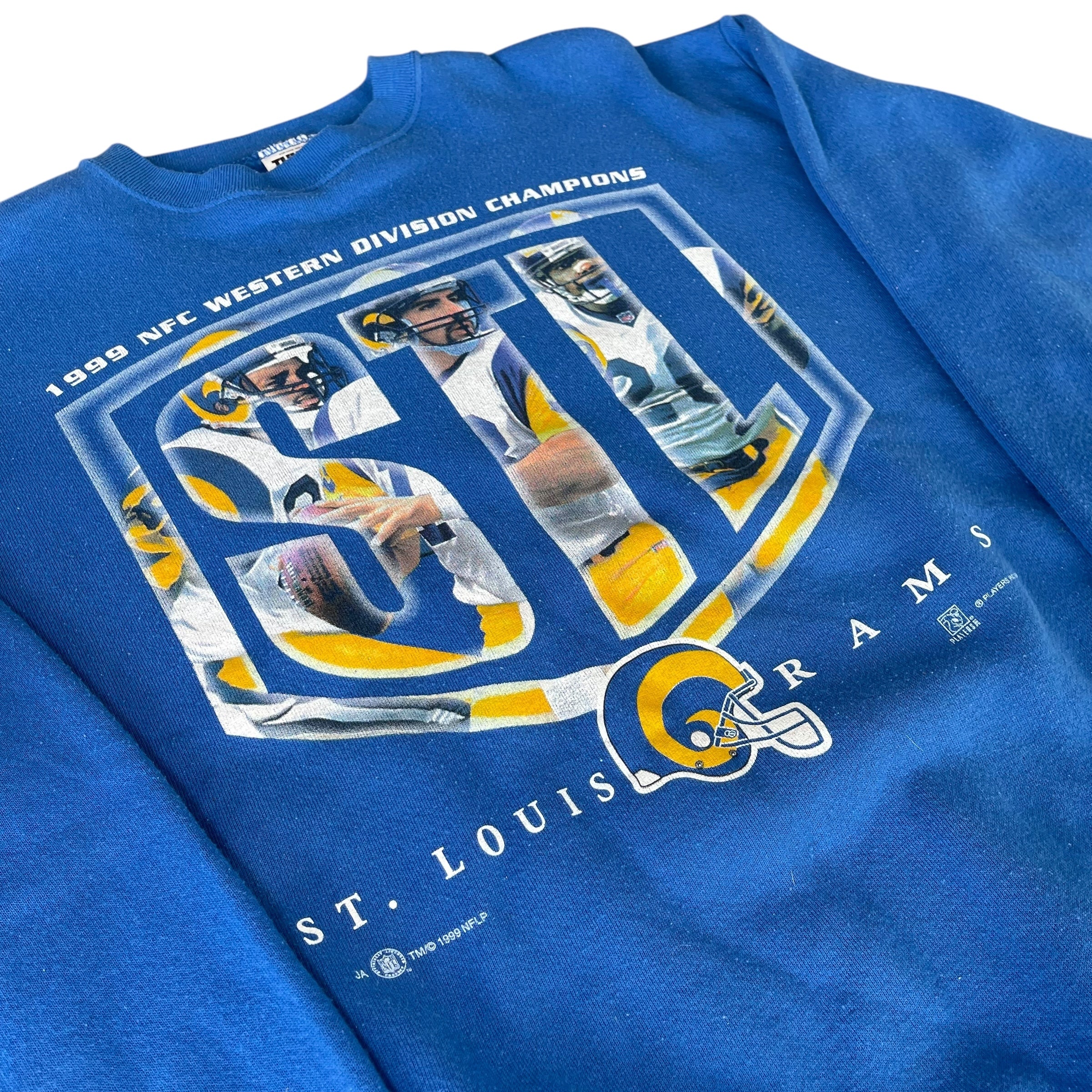 Vintage 1999 St. Louis Rams Western Division Champions Crewneck