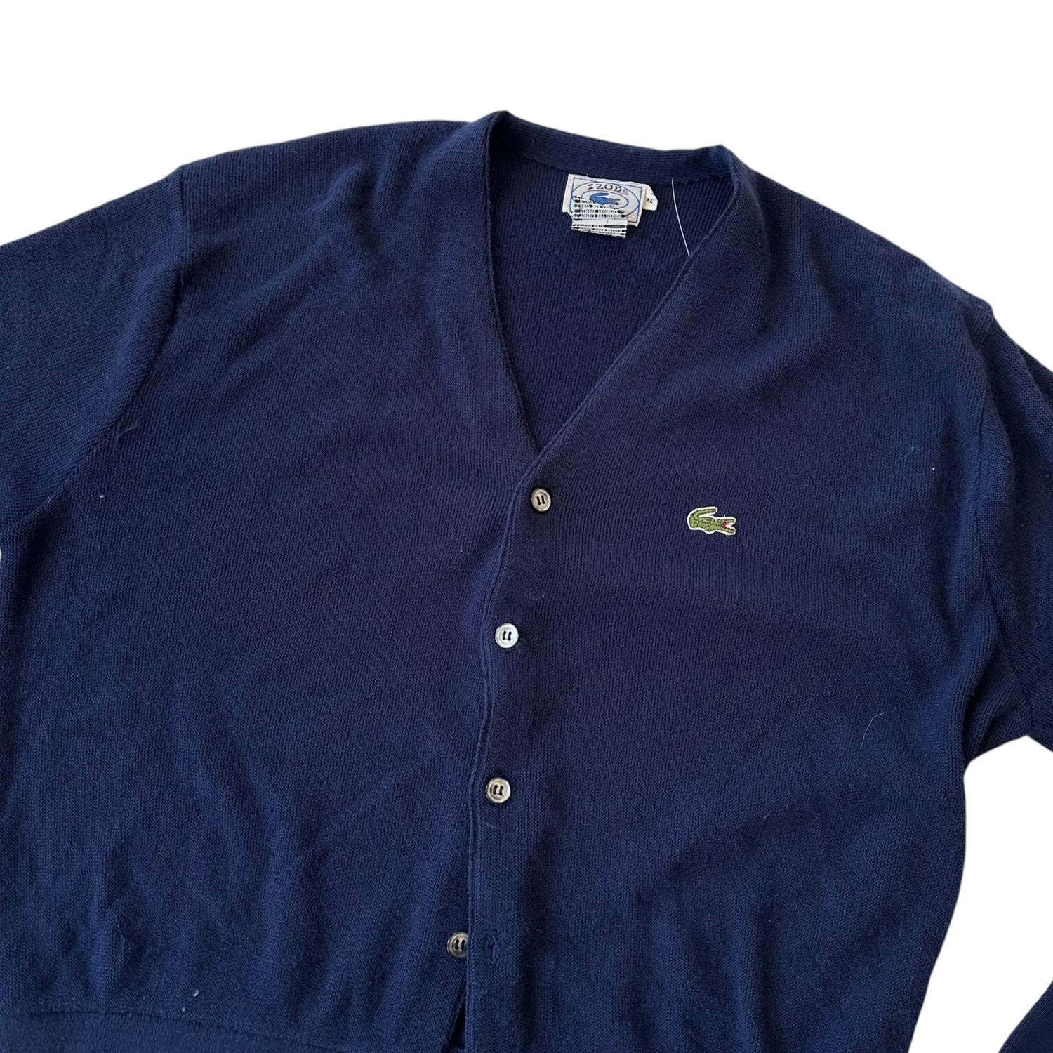 Vintage Lacoste Navy Knit Cardigan