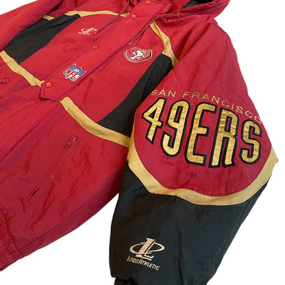 Vintage 90s San Francisco 49ers Logo Athletic Puffer Jacket