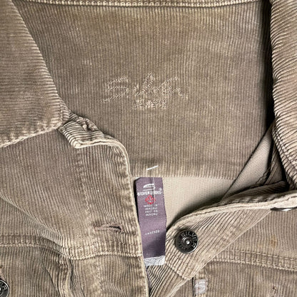 Vintage Y2K Long-Sleeve Silver Jeans Corduroy Jacket