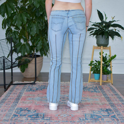 Y2k No Boundaries Stripe Flare Jeans