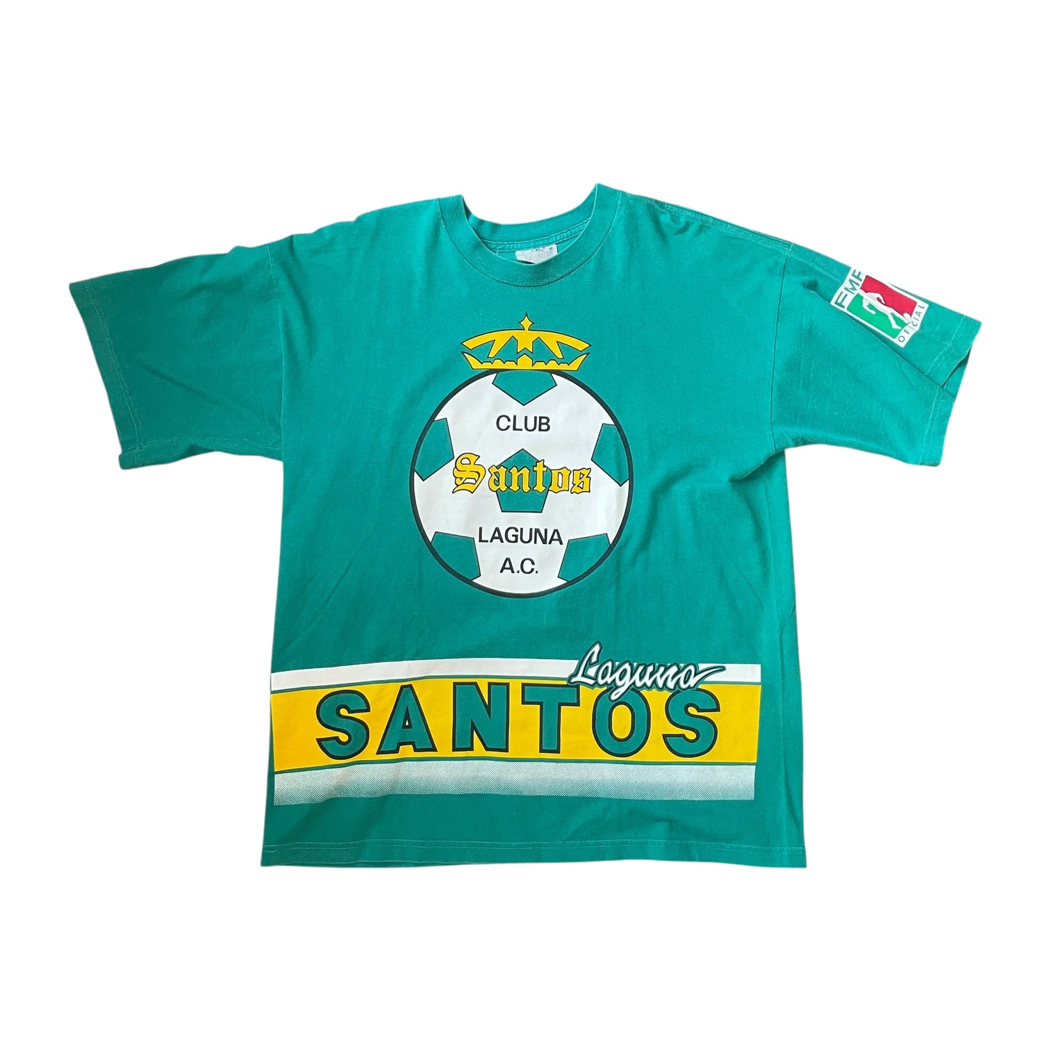 Vintage 90s Club Santos Laguna All-Over-Print T-Shirt