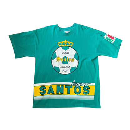 Vintage 90s Club Santos Laguna All-Over-Print T-Shirt