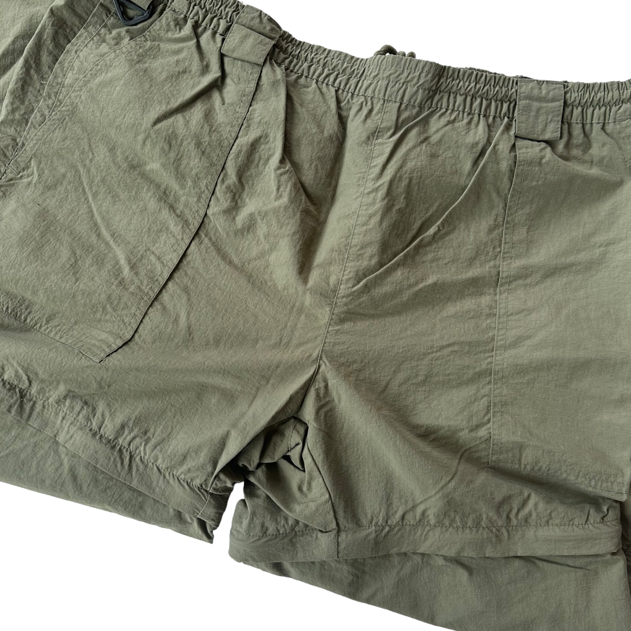 Vintage Green Nylon Convertible Pants