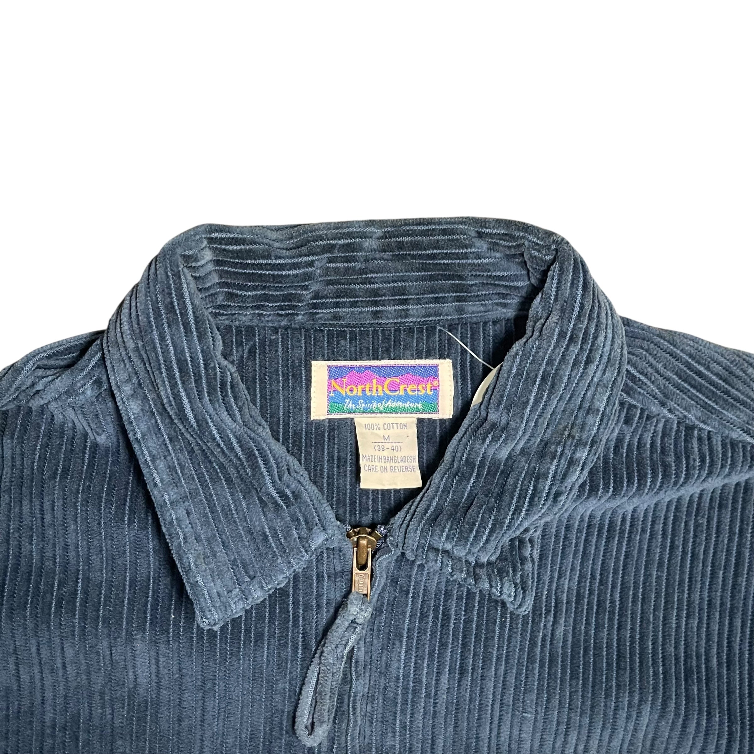 Vintage Long-Sleeve North Crest Corduroy Zip-Up Jacket