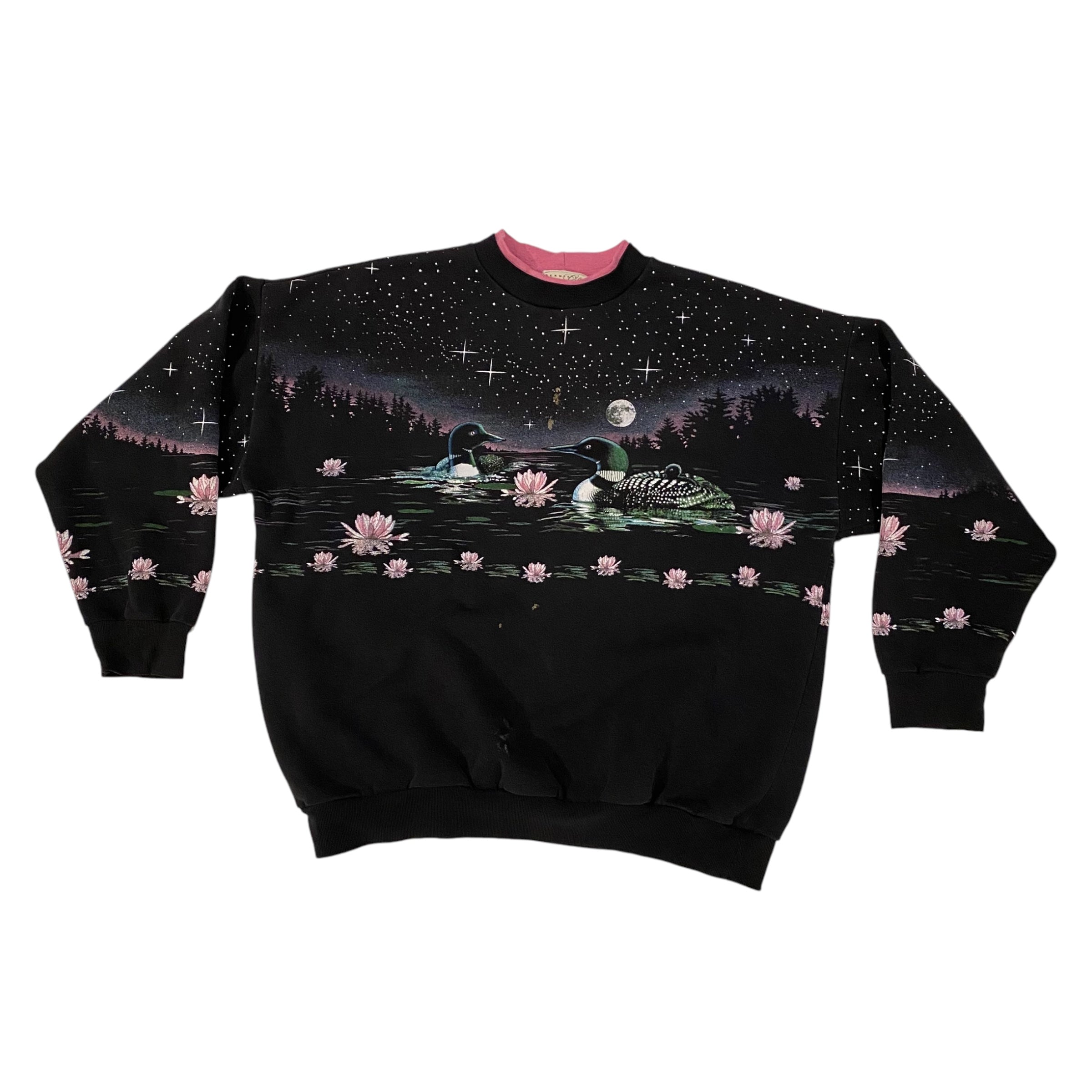 Vintage Loon Graphic Double Layer Crewneck