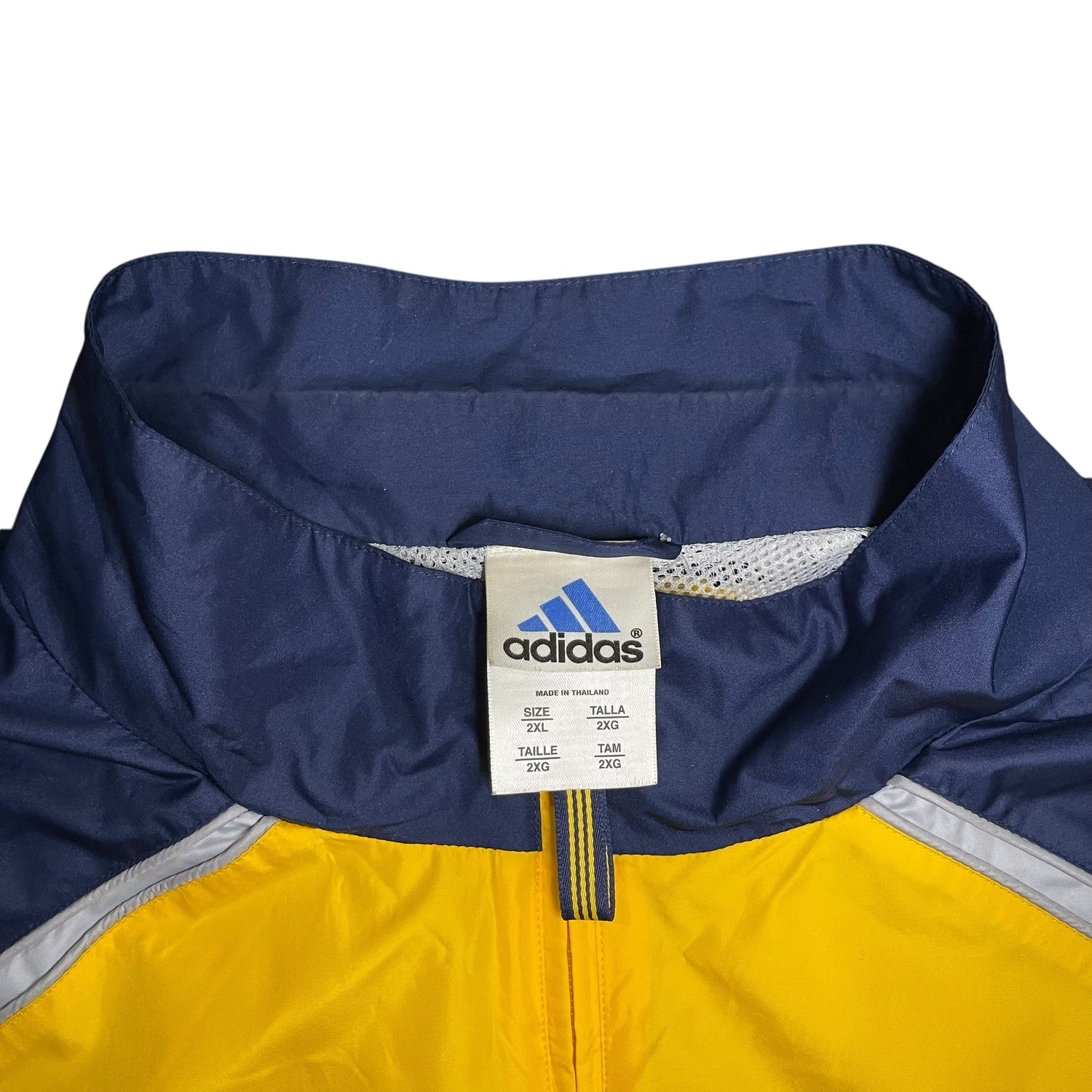 Vintage Y2K Blue &amp; Yellow Adidas Windbreaker