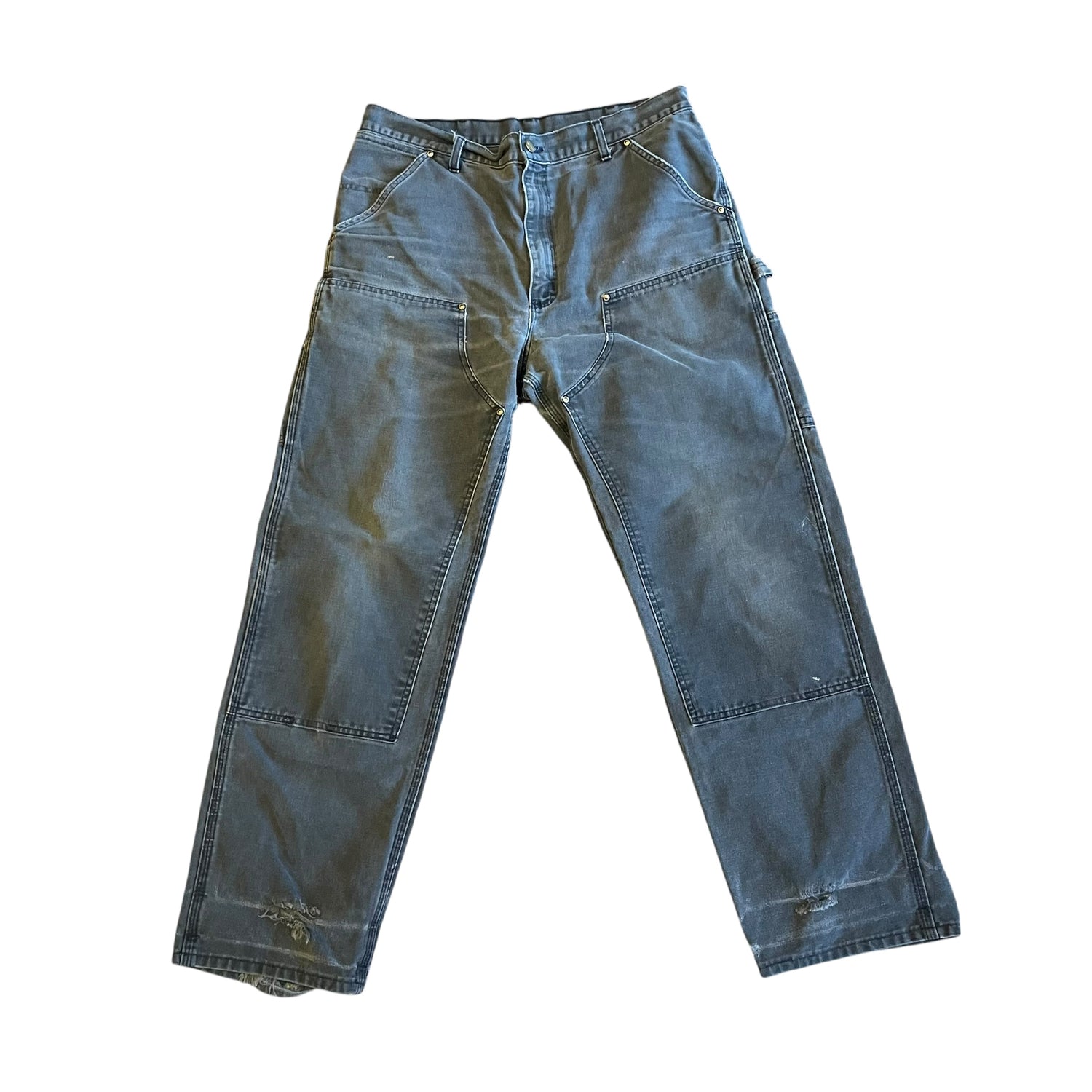 Vintage Carhartt Distressed Graphite Double Knee Work Pants