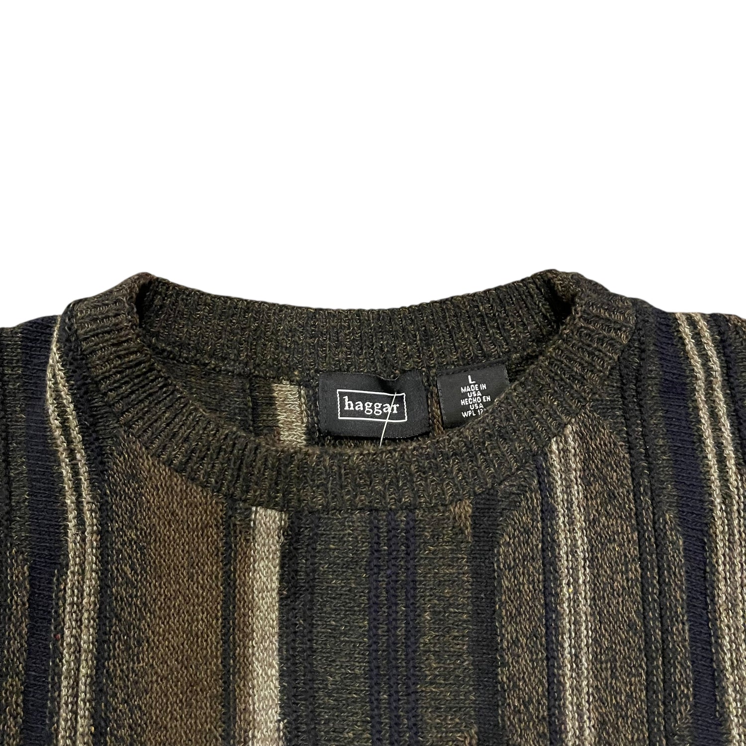 Vintage Haggar Striped Knit Sweater