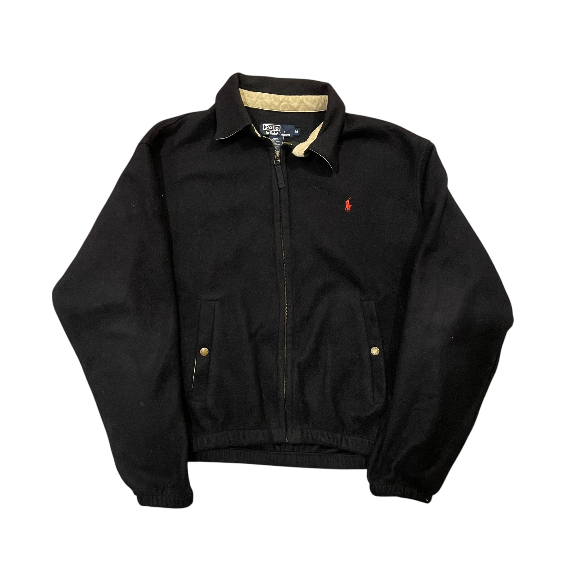 Y2K Polo Ralph Lauren Black Fleece Jacket