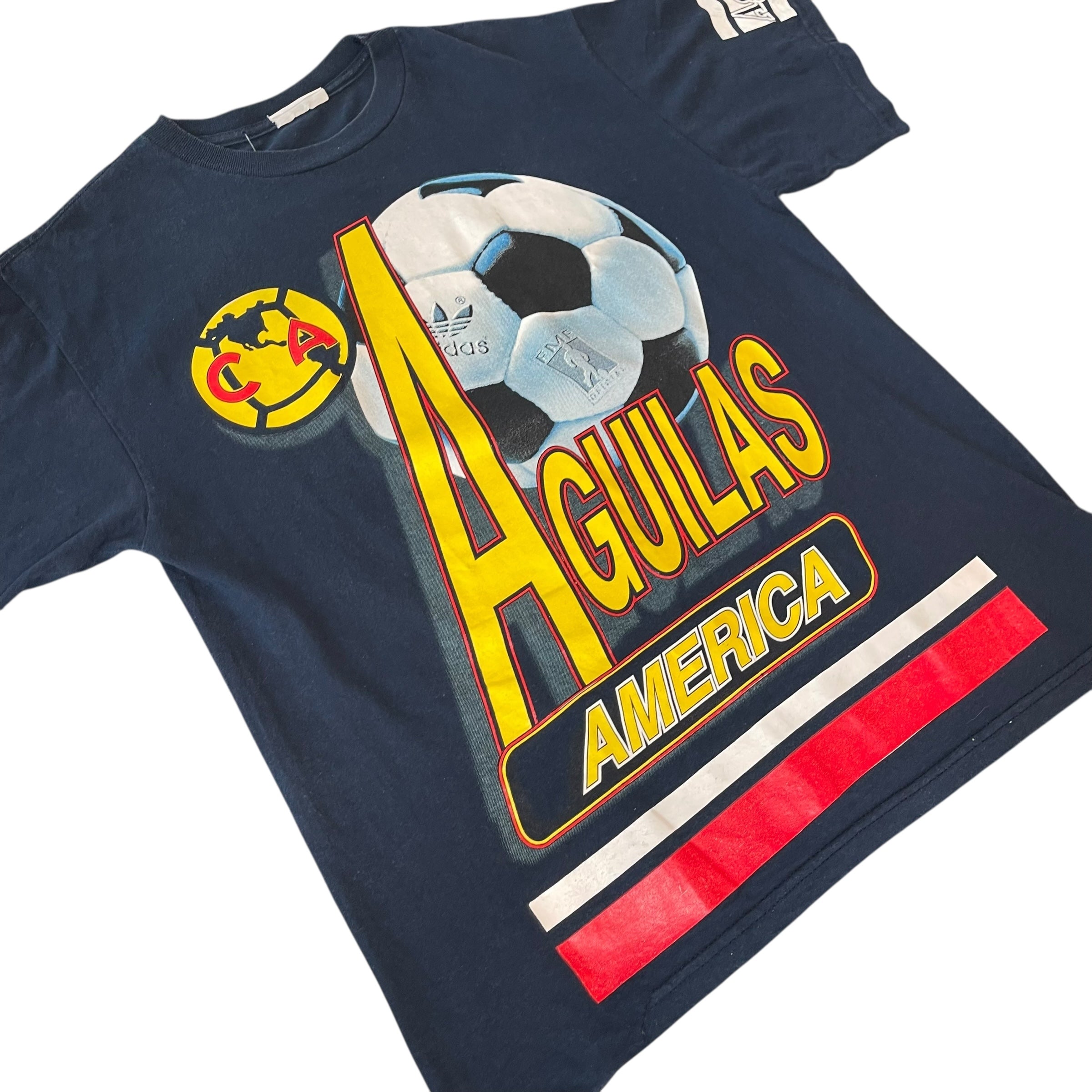 Vintage 90s Club America Navy All-Over-Print T-Shirt