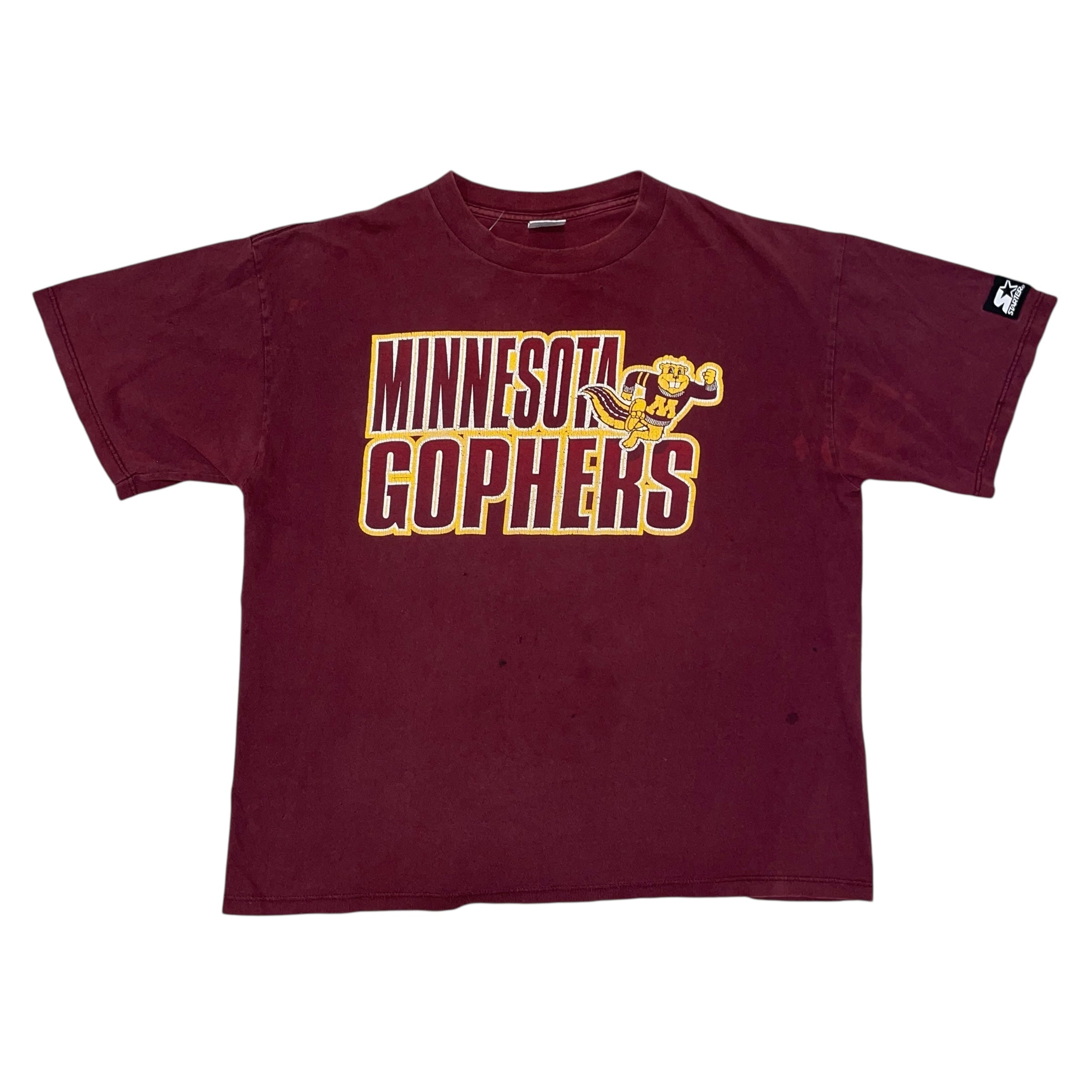 Vintage University of Minnesota Gophers Distressed Maroon Graph T-Shirt