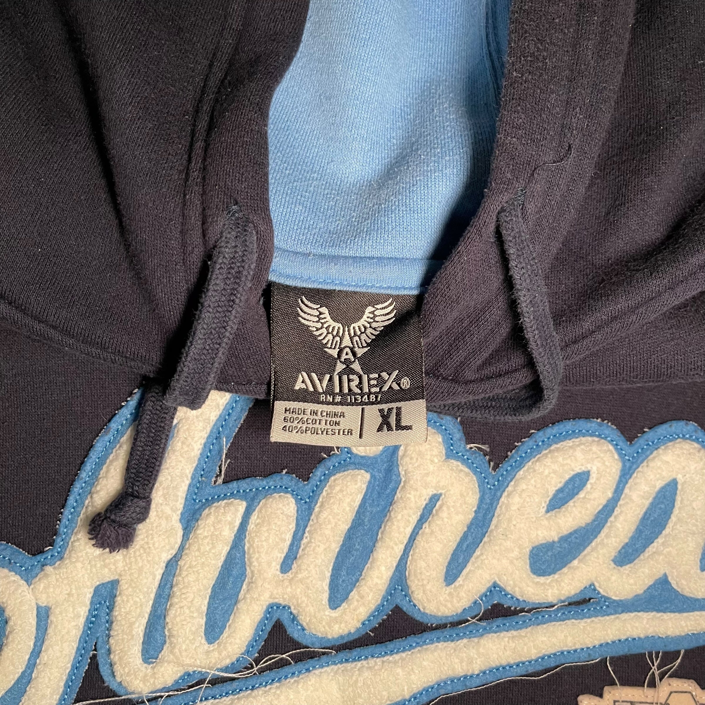 Vintage Y2K Navy Avirex Hoodie