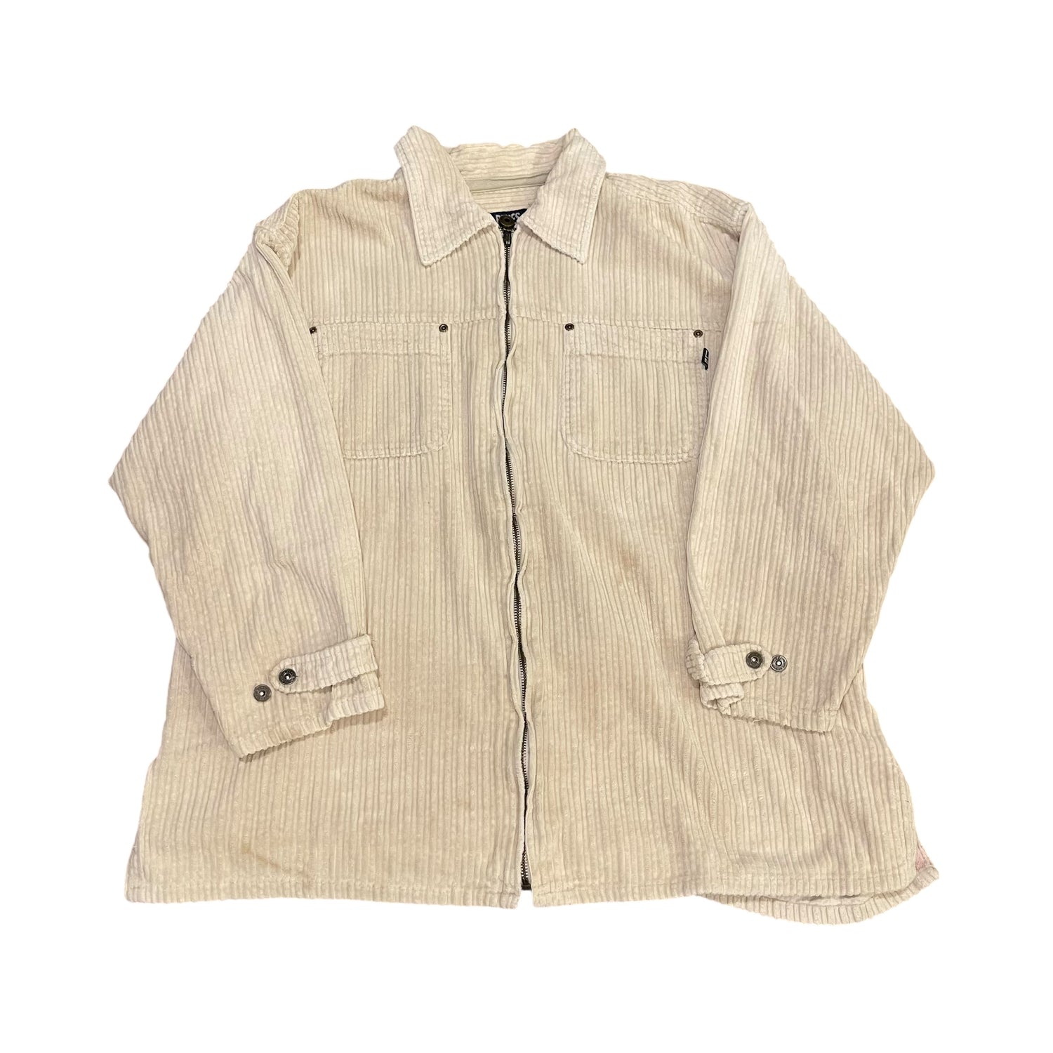 Vintage Y2K Long-Sleeve L.A. Blues Corduroy Zip-Up Jacket