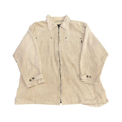 Vintage Y2K Long-Sleeve L.A. Blues Corduroy Zip-Up Jacket