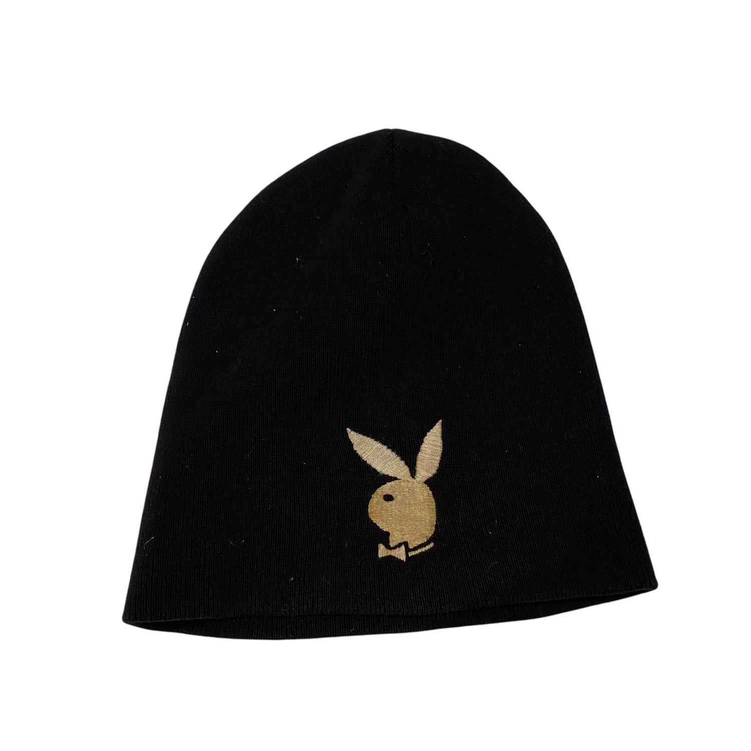 Y2K Playboy Black Beanie