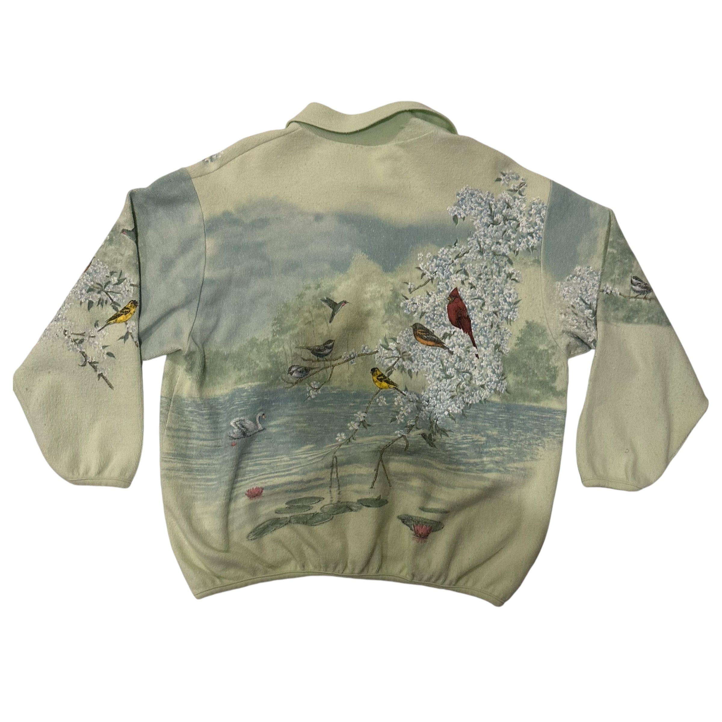 Vintage Bird Landscape Crewneck