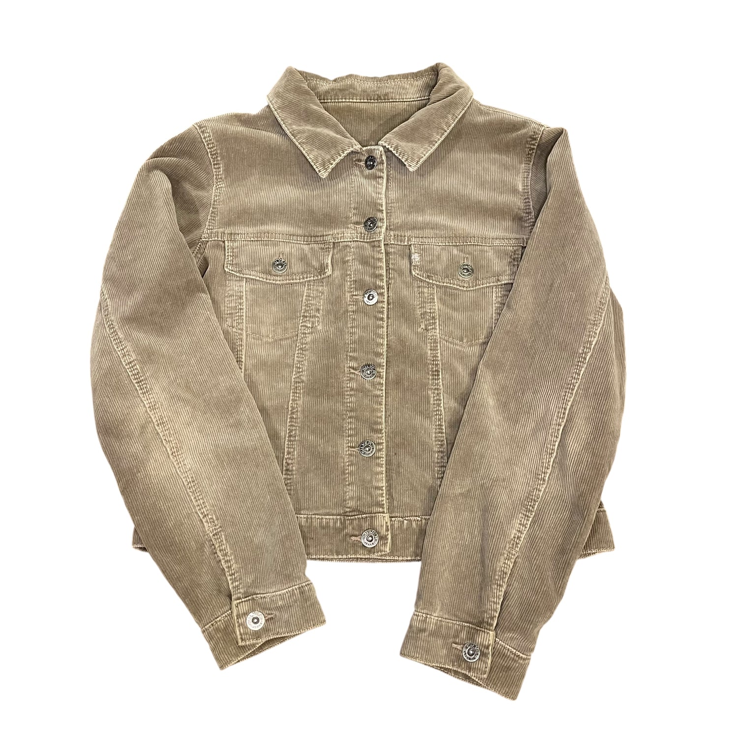 Vintage Y2K Long-Sleeve Silver Jeans Corduroy Jacket