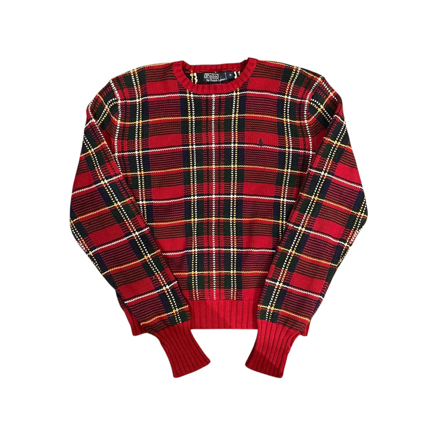 Y2K Polo Ralph Lauren Plaid Knit Sweater