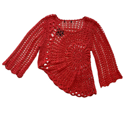 Vintage Crochet Pink Femme Top