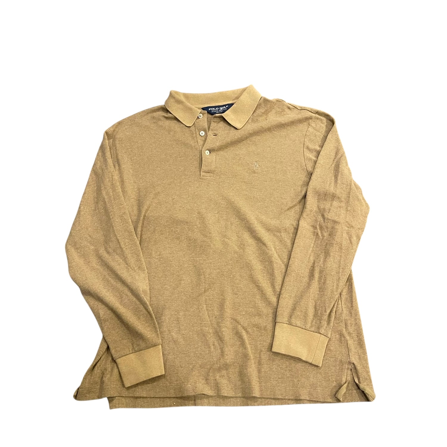 Vintage Polo Golf Ralph Lauren Tan Long Sleeve Polo Shirt