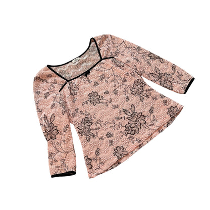 Y2K Creative Design Works Floral Lace Blouse