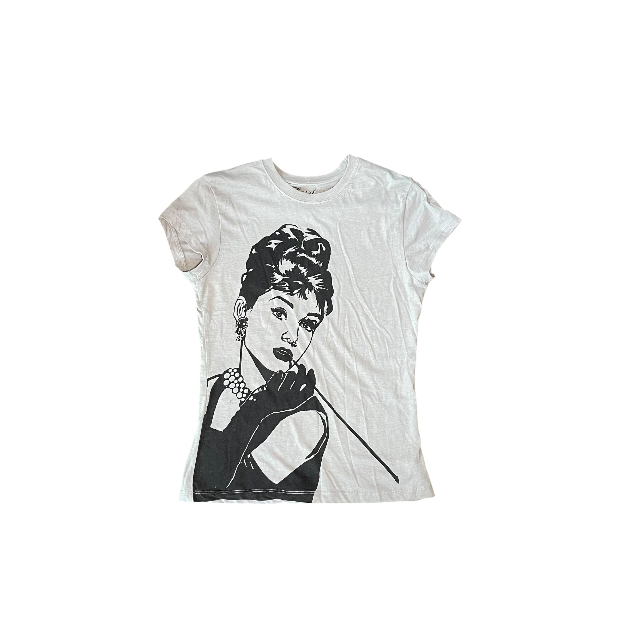 Vintage Y2K Aubrey Hepburn illustration T-Shirt