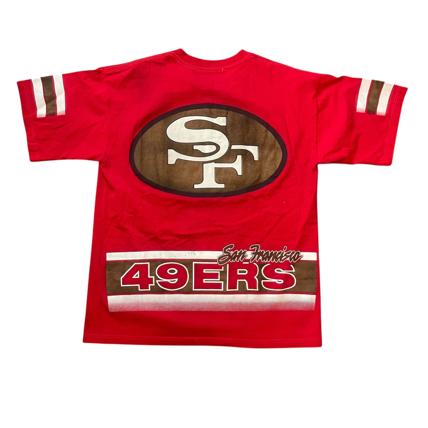 Vintage 90s San Francisco 49ers Red AOP T-Shirt